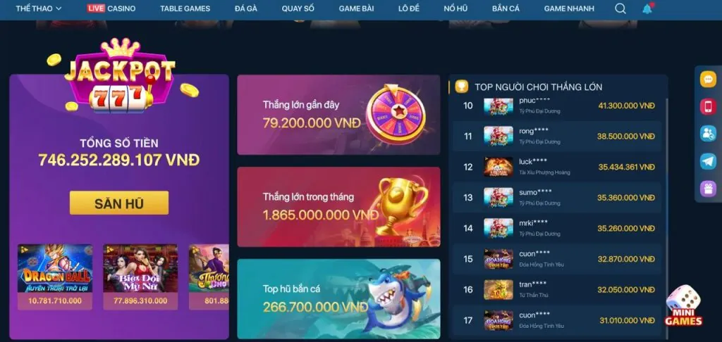 Tổng quan trò chơi Nổ Hũ tại 98win58 win